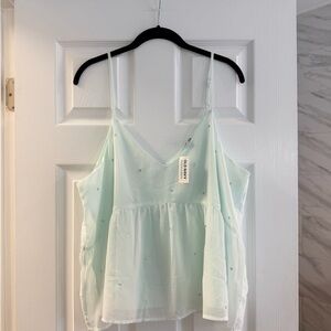 Old Navy Mint Beaded Spaghetti Strap Camisole